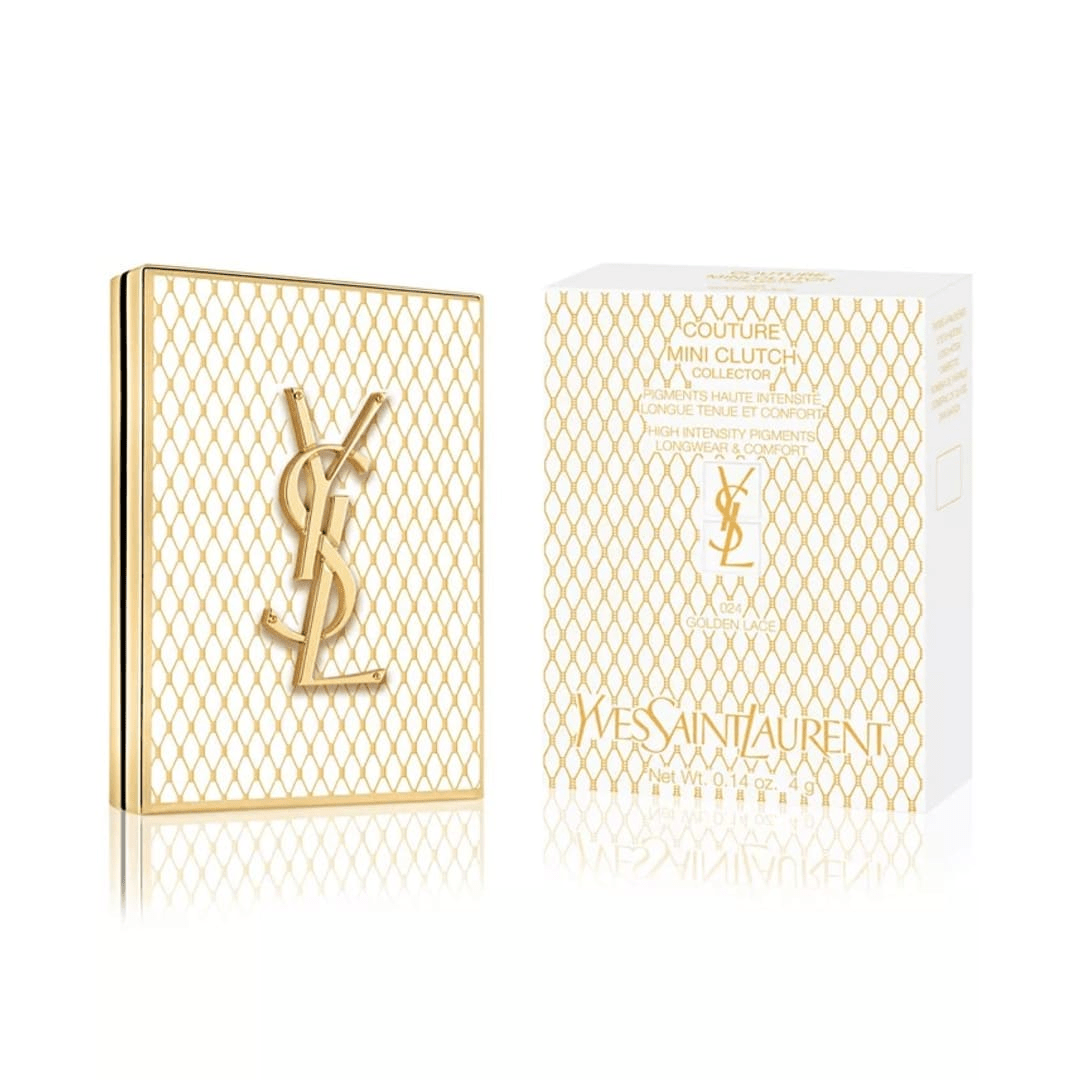 Yves Saint Laurent > Gold Lace Couture Clutch Luxury Mini Palette
