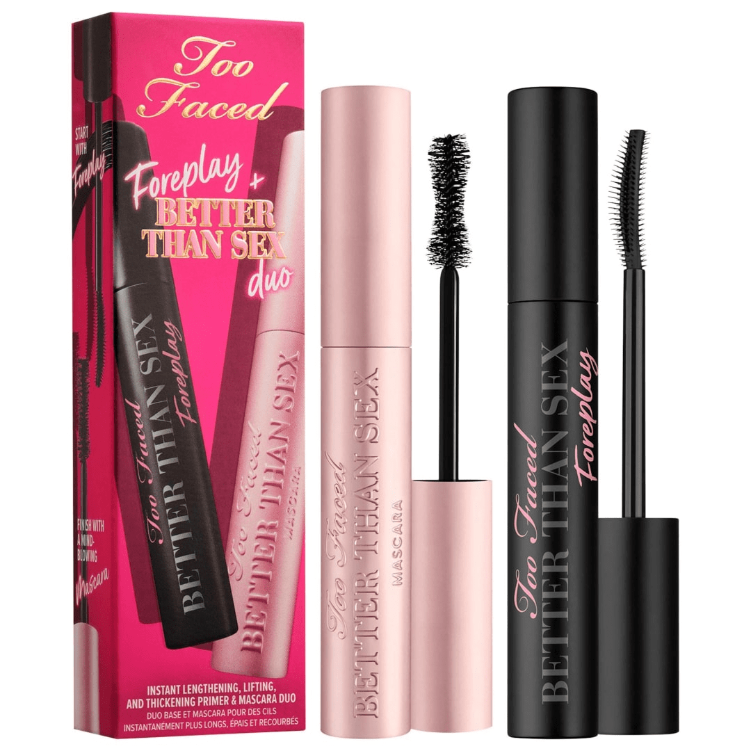 Too Faced > Foreplay + Better Than Sex Primer & Mascara Duo