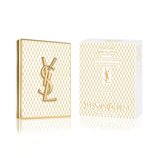 Yves Saint Laurent > Gold Lace Couture Clutch Luxury Mini Palette 