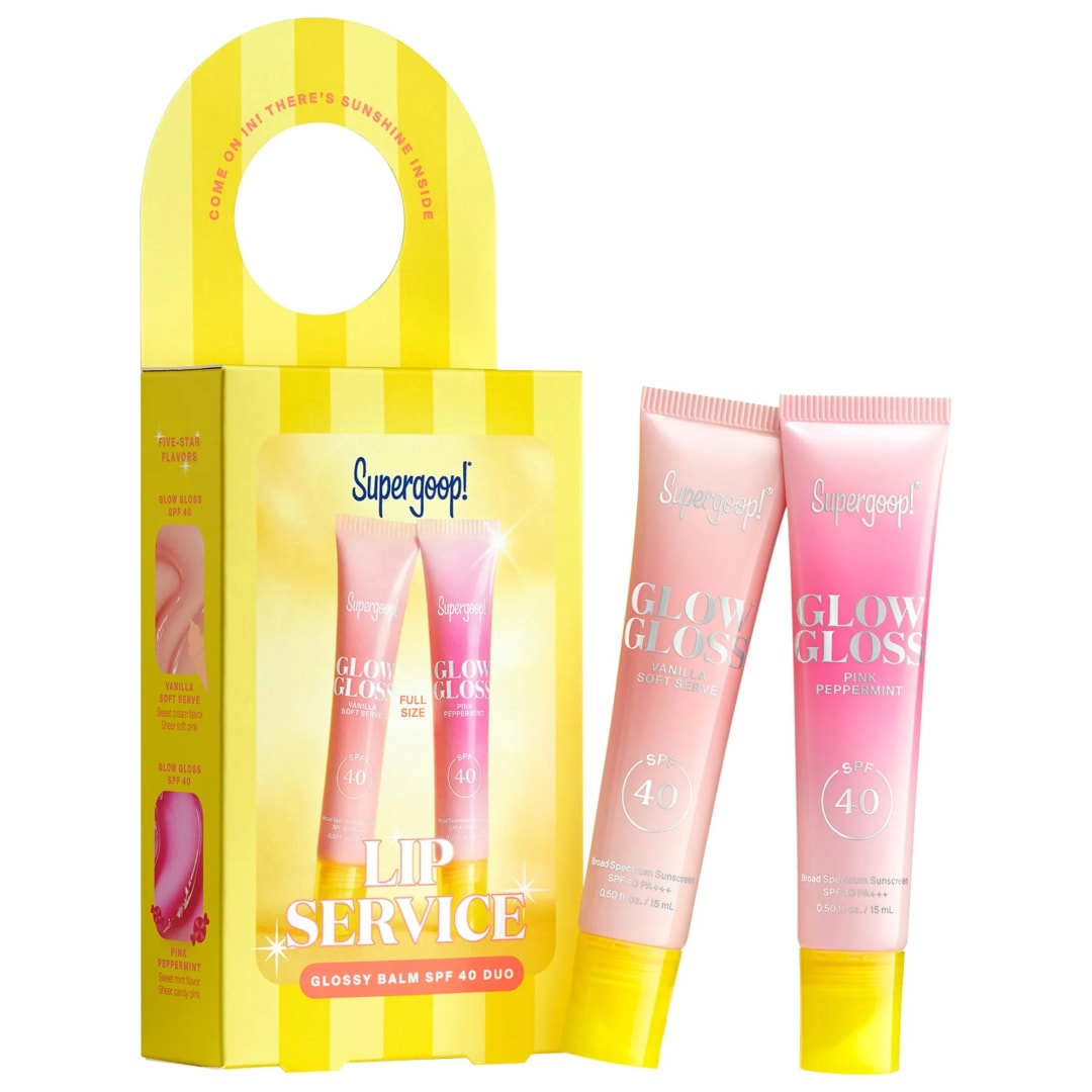 Supergoop! > Lip Service Glossy Balm SPF 40 Duo