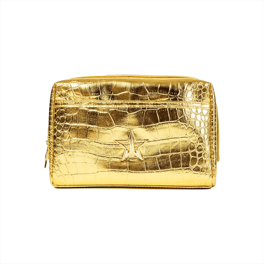 Jeffree Star Cosmetics > Gold Faux Alligator Makeup Bag